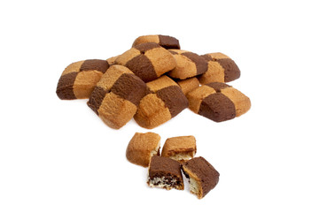 Cookies on a white background