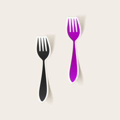 realistic design element: fork