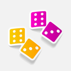 realistic design element: dice