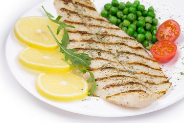Grilled fish fillet