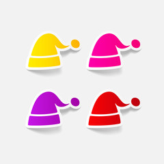 realistic design element: santa hat