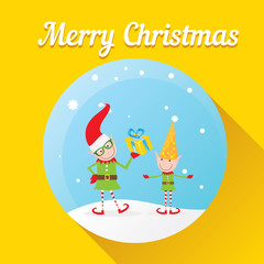 Vector illustration for christmas card design.