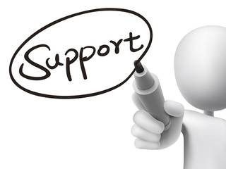 support word written by 3d man