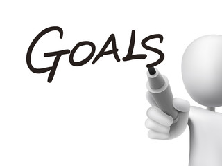 goals word written by 3d man