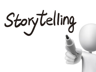 storytelling word written by 3d man