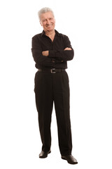 man isolated on white