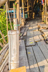 Fototapeta na wymiar Bamboo poles