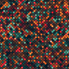 Abstract mosaic background of tile multicolored squares