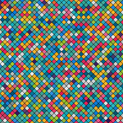 Abstract mosaic background of pattern colored squares