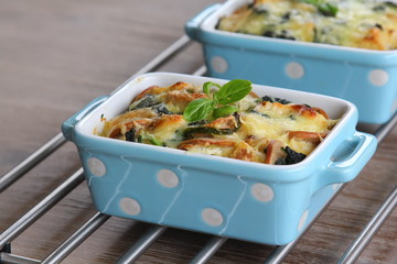 Cheese and spinach bake
