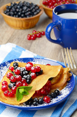 Crepes with berries