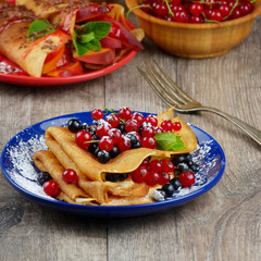 Crepes with berries