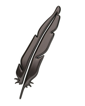 Black feather icon