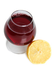 Wine whit lemon