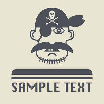 Pirate icon or sign