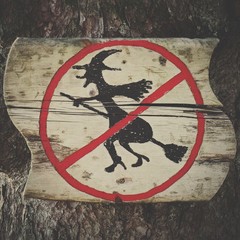 No Witches Allowed Sign