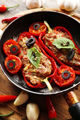 Stuffed pepper with meat and vegetables