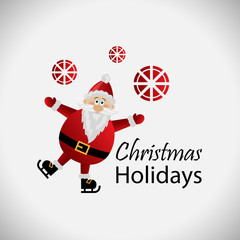 Santa Claus Background - Vector Illustration