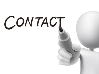 contact word written by 3d man