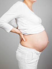 Pregnant woman having backache