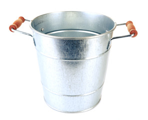 Bucket with handles isolated on white