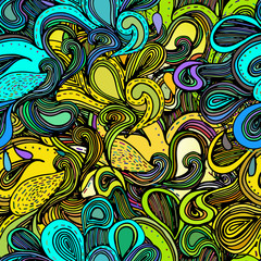 Illustrations with abstract sea waves