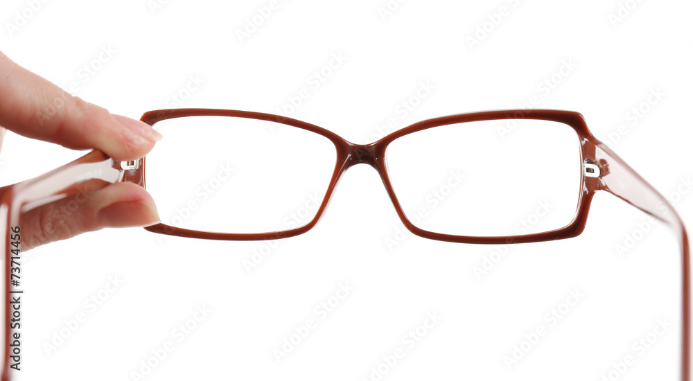 Poster eye glasses isolated on white