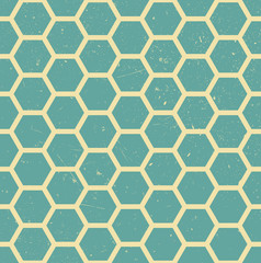 Seamless hexagonal pattern with a grunge texture