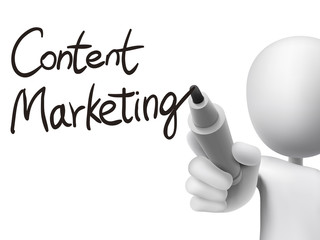 content marketing written by 3d man