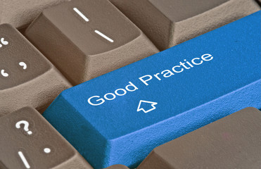 Keyboard with hot key for good practice