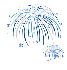 Obraz premium Christmas firework design on white background 