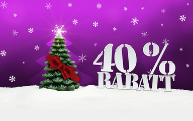 Christmas Tree 40 percent Rabatt Discount