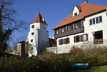Fototapeta na wymiar Polizeidienerturm an der Stadtmauer, Schongau