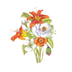 Lilies and white flowers