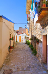 Alleyway. Cancellara. Basilicata. Italy.