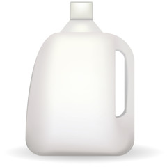 Illustration of white plastic bottle
