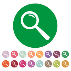 Magnifier Glass. Search icons. Vector. Set
