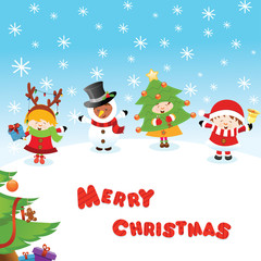 Costumed Kids' Christmas Card