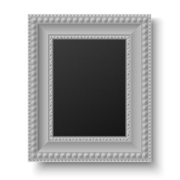 Vintage grey picture frame for text or picture