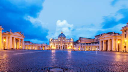 Fototapeta na wymiar Vatican at the Blue Hour