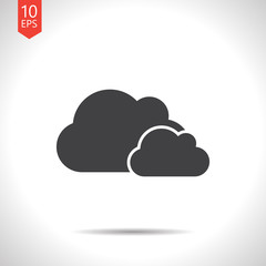 Vector two clouds icon. Eps10