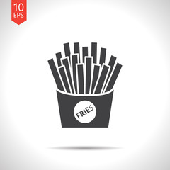 Vector fries icon. Eps10