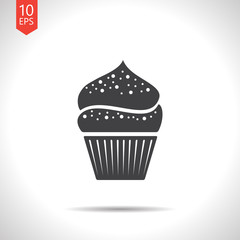 Vector cupcake icon. Eps10