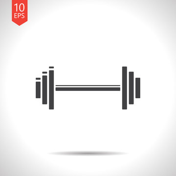 Vector dumbbell icon. Eps10