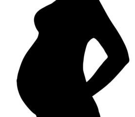 Silhouette of pregnant woman - 73721216
