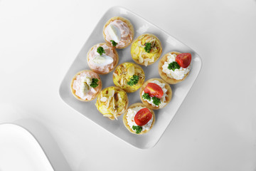 tartlet with cream