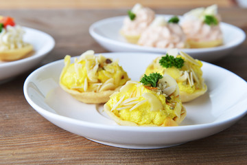 tartlet with cream