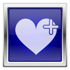 Heart with cross icon