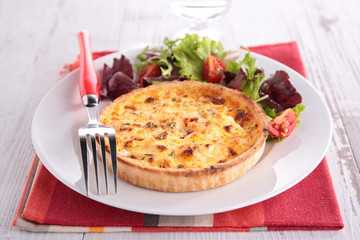 quiche and salad