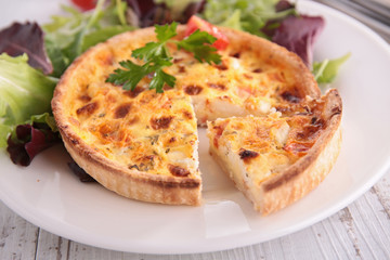 quiche and salad